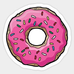 Pink Donut - Digital Drawing - Color Drawing Sticker